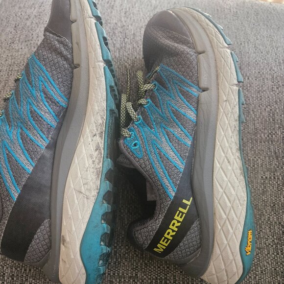 Merrell Vibram Grey Blue Running Gym Outdoor workout Hiking sneakers shoes 8.5 - Picture 6 of 12